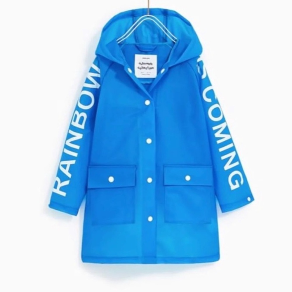 Zara Rain Coat / “Rainbow is coming soon”